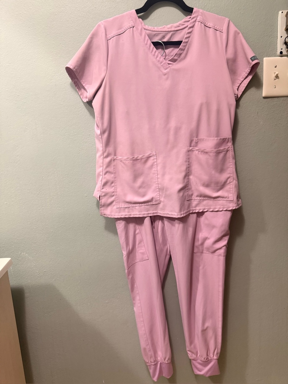 Med Couture Light Pink Scrub set